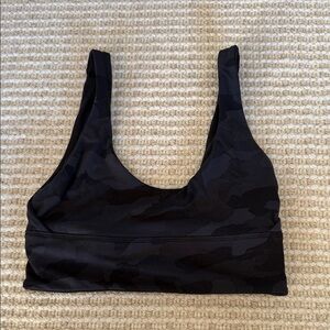Black Camouflage Reversible Sports Bra